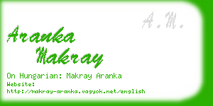 aranka makray business card